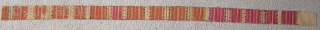 Central Asian Band with Silk Embroidery. great colors and drawing. perhaps an
Ersari or Saryk Turkmen belt fragment? 142x6.5cm               