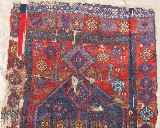 With the format of a yastik and the general size and orientation of a prayer rug, this East Anatolian Kurd weaving seems to be something else. There are ewers drawn towards the  ...