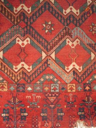 Middle Amu Darya Turkmen aq qaymaq ikat pattern chuval. Fantastic color and precision drawing.                   