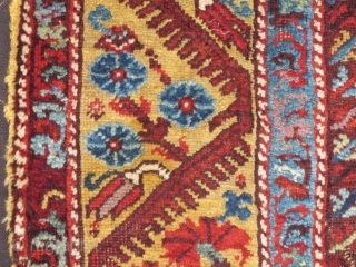 Exceptional multi-medallion long Demerci Kula Fragment (about 65% of the original rug) circa 1776. 
Inscribed multiple times with "mashallah". 
Very soft pile and supple handle with the best saturated colors found in  ...