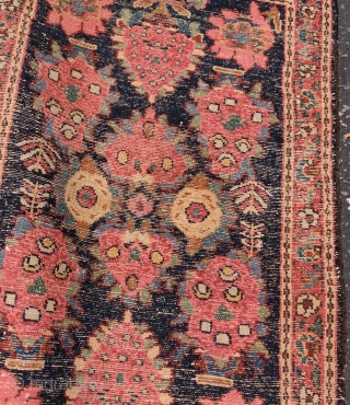 really nice Persian village mat or poshti, probably Hamadan, 1'11"x3'0". All vegetal dyes.                    