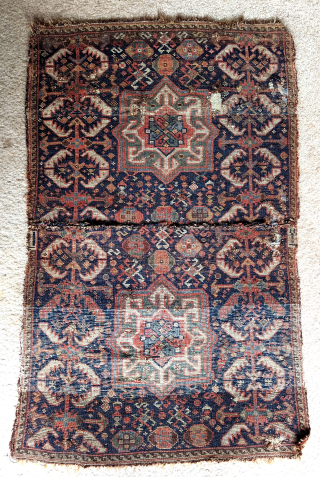 Pair of Basiri type Khamseh bag faces sewn together