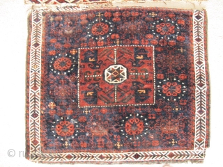 2 Baluch square middle star bags. The top piece is quite old. The bottom piece is younger but still antique.             