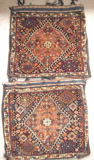 Pair of Fine Qashqai Bags. One has some damage. one is in better shape as seen in the images.              