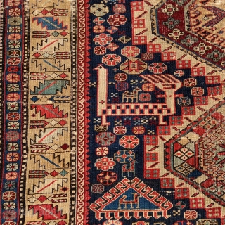 Nice old worn Shirvan rug, 4x8ish, with a fine weave and nice color.                    