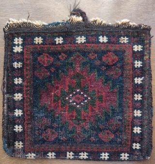 Baluch double sided pile small chanteh bag, all good colors, glossy wool. probably Sistan region                  