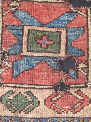 2 Fragments of an Unusual Anatolian Rug with Stars.                        