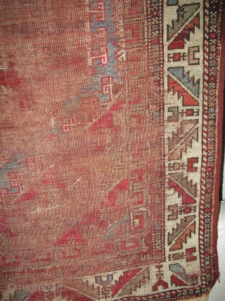 Ghirlandaio Variant Bergama / Ezine West Anatolain Rug, whipped but rather classic looking.                    