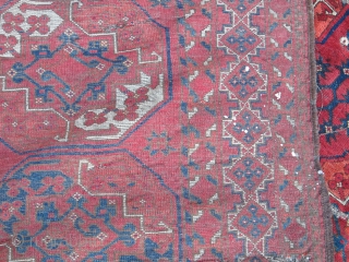 Ersari Main Carpet with Guli Guls. apx.6'10"x8'2" (208x250cm)                         