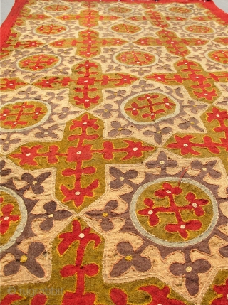 19th C Kirghiz felt rug 70 x 41 inches                        