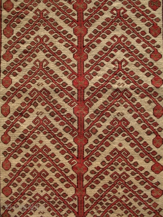 A Pomegranate Tree-of-Life prayer rug from East Turkestan - Uyghur. 1900. Excellent condition. 53 x 34 inches.                