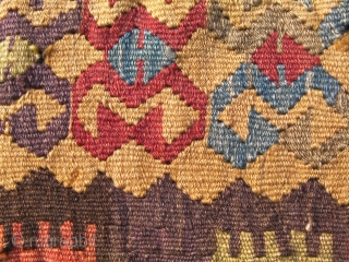 Anatolian prayer kilim - eyes looking throughout. 51 x 41 inches.                      