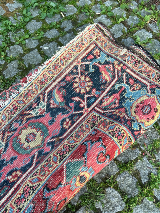 Antique Heriz with a allover design, on our ebay auction ending this Sunday. $ 1 Auction Start ❤️ , 7'5 x 11'5 , lovely greens and yellows, please click the following link:  ...