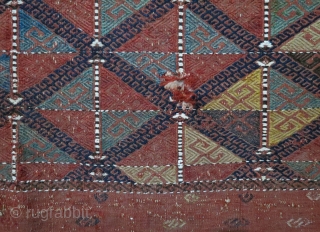 Shahsavan or Kurdish mafrash side panel jajim, 19thc.                         