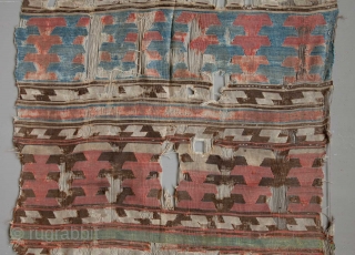 Parmakli kilim fragment, Centralanatolia, 17thc, damages                           