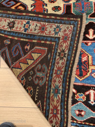 Rare type of Lenkoran in very good condition, natural dyes, 270 x 134, 19th century, a striking piece               