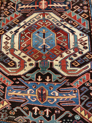 Rare type of Lenkoran in very good condition, natural dyes, 270 x 134, 19th century, a striking piece               