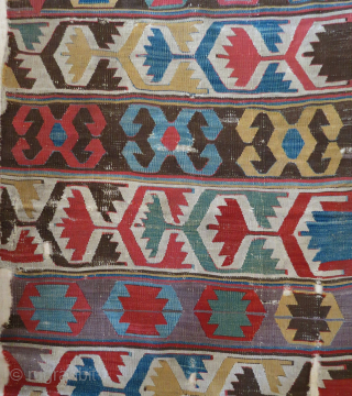 Early (18thc) central Anatolian kilim in quite good condition, great colors                      