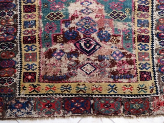 Multi niche prayer rug, Erzurum, Most probably the oldest known, 18th c, Magnificent fragment                   