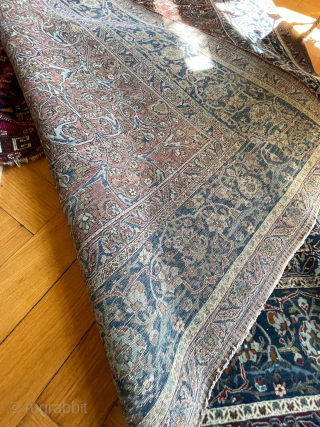 tHIS is an extremly fine knotted rug, like 10 x 10 cm or25 x25 inches. it is  by far the finest  I ever saw as an antique. It in very  ...