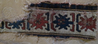 Caucasian rug border fragment, 18thc                            