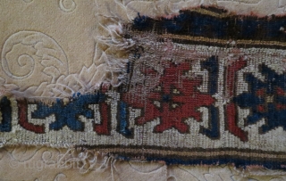 Caucasian rug border fragment, 18thc                            
