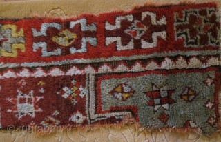 Konya rug fragment, 18thc, good pile, nice colors                         