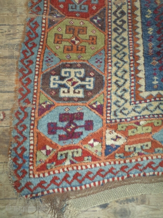 Old Kurdish Anatolian Carpet, Natural colors size: 193 x 119 cm                      