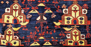 Excellent condition SWP rug. 5'9" x 4'2". Dated 1312 (1896 AD). Powerfully graphic rug with great color and intriguing design and structure, combining elements of both Bakhtiari and Afshar weaving. Ed Koch ...