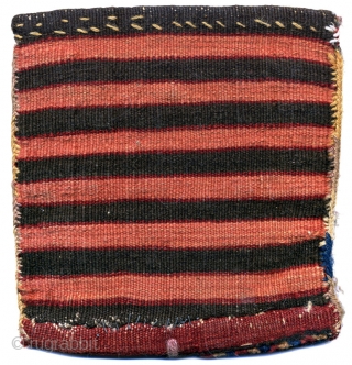 Cool "grid pattern" tiny Kurdish bag.  Size: 8" x 7".   Excellent full pile condition.   See http://mysite.verizon.net/ralimi/rugs for more info.         