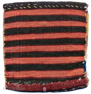 Cool "grid pattern" tiny Kurdish bag.  Size: 8" x 7".   Excellent full pile condition.   See http://mysite.verizon.net/ralimi/rugs for more info.         