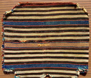 An Antique Anatolian kilim Heybe (double bag), probably from western Anatolia.  Size overall is 51 inches (130 cm) long by 18 (46 cm) inches wide. Each bag is about 14 x  ...