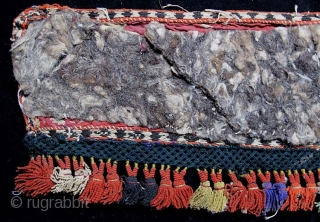 Central Asian, most likely Kirghiz, leather and felt.  Not sure what this is, but most likely an animal trapping, perhaps a decorated pad for saddle or harness.  The face is  ...