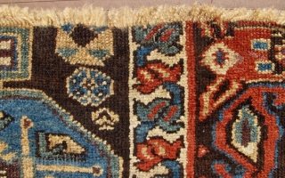  A colorful fragment from somewhere in NWP, and likely a Kurdish product.  It is 36 inches wide and about 48 inches long.  Colors all bright and stable, natural.   ...