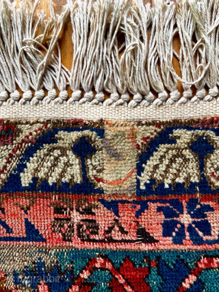 Antique Kuba Zeichor rug, could date well back in the 19th C.  Size is 64 in. x 47 in. (163 cm x 120 cm)    Some of its features  ...