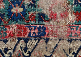 Antique Kuba Zeichor rug, could date well back in the 19th C.  Size is 64 in. x 47 in. (163 cm x 120 cm)    Some of its features  ...