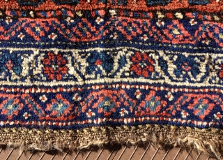 A small NWP rug, likely Kurdish.   51” x 39” (130 cm x 99 cm).     Very good condition.  Dense thick pile.  The field has a  ...