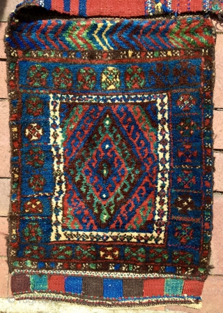 JAF KURD KHORJIN.  Complete, except that side seams have been removed so that it is now one long strip. Overall length, unfolded, is 102” (250 cm), Width varies, but is about  ...