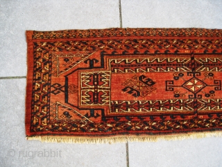 Kizil Ayak Ersari wedding trapping. An animal trapping is a decoration for the (mostly wedding) camel. Excellent condition, no damages at all and all natural colors. Age: last quarter 19th c.
Sizes: 18"  ...