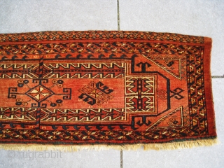 Kizil Ayak Ersari wedding trapping. An animal trapping is a decoration for the (mostly wedding) camel. Excellent condition, no damages at all and all natural colors. Age: last quarter 19th c.
Sizes: 18"  ...