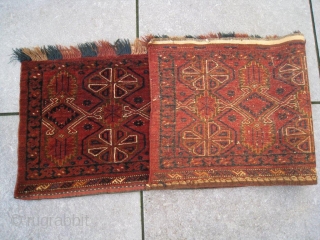 Antique 1850 Ersari Beshir Turkoman torba from mid Amu Darya river region. The piece is in MINT condition,  all natural colors,  full pile, truly a masterpiece. 
Sizes: 17.6" x 58.8"  ...