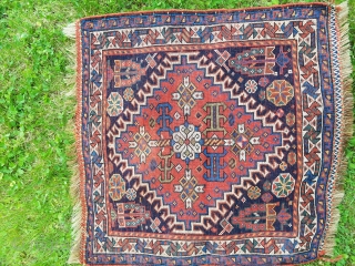 sw Persian qash'qai bagface - almost square 21" x 22".  Nice condition with good pile and wool quality with small traces of silk.         