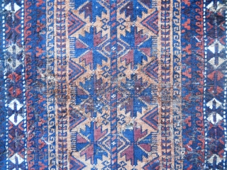 Baluch - rough as found condition.  pretty much intact.  Glorious color and wool(what remains)                 