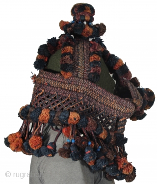 Kochi Baluch Horse/Camel/Donkey head cover. Animal Trapping, Afghanistan, Circa late 19th century. Great condition.                   