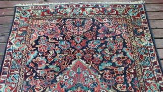 FINE GENUINE ANTIQUE PERSIAN MAHAL
VILLAGE KNOTTED PILE RUG 1930 or Earlier
ARAK REGION, WEST PERSIA
SIZE: 2m x 1.3m (6ft 6.5 inches x 4ft 3 inches) 
Hand Spun Wool Pile Finely Asymmetrically Hand Knotted  ...