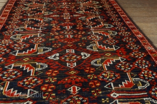 ANTIQUE BALUCH TRIBAL PILE RUG
WESTERN TURKESTAN Circa 1890
EXCELLENT VEGETABLE DYES

      Hand Spun Wool Pile Symmetrically Hand Knotted to Hand Spun, Undyed, IvoryWhite Wool Warps and Hand Spun,  ...