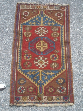 1' 9'' x 3' 2'' - c. 19th Century Yastik - Good condition & pile - Good colors. $425              