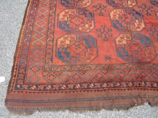 7' 6'' x 11' 1'' - c. 19th Century Afghan - Good Colors.  $2,250.                  