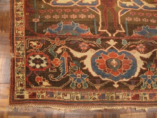 4' 3'' x 4' 4'' c. 1875 Bijar Wagireh (sampler)                       