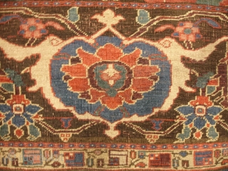 4' 3'' x 4' 4'' c. 1875 Bijar Wagireh (sampler)                       